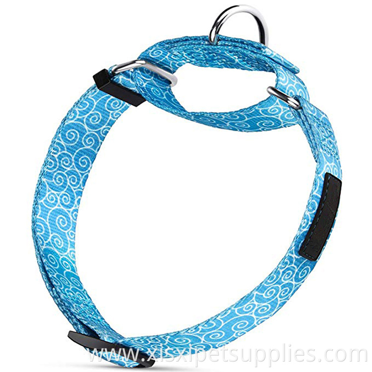 Unique Pattern Martingale Dog Collar Soft Silky Safety Training Collars Personalized Quick Release Polyester Small to Large Dogs